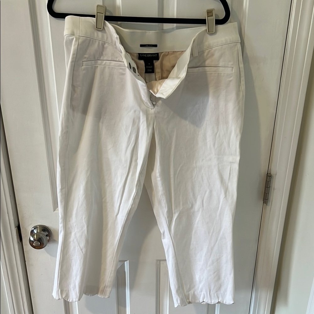 Lane Bryant White Ankle Pants